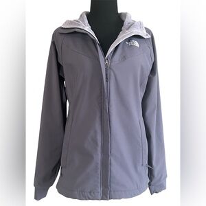 The North Face Gray Fleece Lined Softshell Hooded Jacket Women’s Size Medium